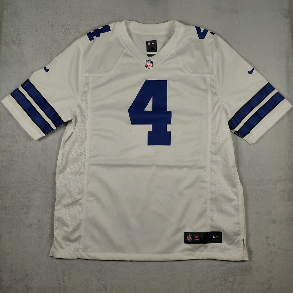 NFL / Nike On Field, Dak Prescott #4, White Dallas Cowboys Jersey, XL
